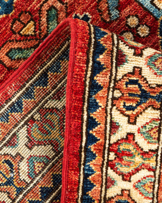 Traditional Serapi Orange Wool Area Rug 4' 2" x 6' 0" - Solo Rugs