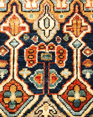 Traditional Serapi Orange Wool Area Rug 3' 2" x 5' 4" - Solo Rugs