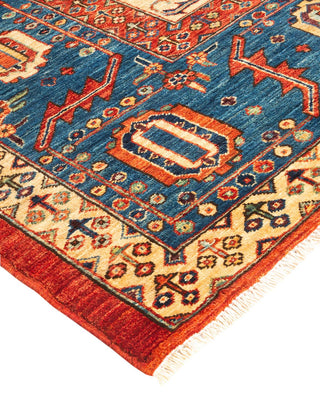 Traditional Serapi Orange Wool Area Rug 9' 4" x 14' 4" - Solo Rugs