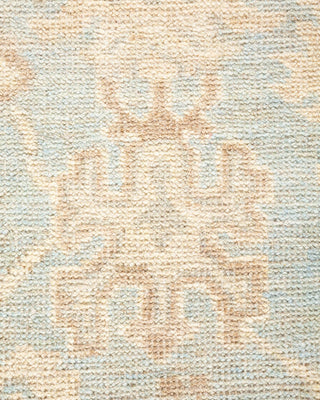 Traditional Oushak Light Blue Wool Area Rug 3' 1" x 4' 11" - Solo Rugs