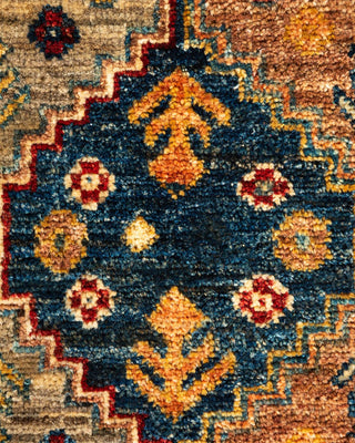 Bohemian Tribal Beige Wool Area Rug 3' 3" x 5' 0" - Solo Rugs