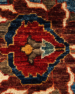 Traditional Serapi Orange Wool Area Rug 8' 1" x 9' 11" - Solo Rugs