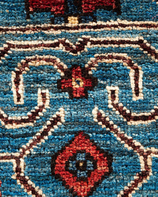 Traditional Serapi Light Blue Wool Area Rug 8' 0" x 9' 9" - Solo Rugs