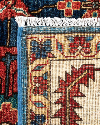 Traditional Serapi Light Blue Wool Area Rug 8' 0" x 9' 9" - Solo Rugs