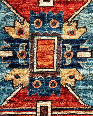 Traditional Serapi Orange Wool Area Rug 8' 0" x 9' 2" - Solo Rugs