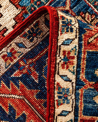 Traditional Serapi Orange Wool Area Rug 5' 10" x 9' 0" - Solo Rugs