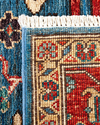 Traditional Serapi Light Blue Wool Area Rug 6' 0" x 8' 7" - Solo Rugs