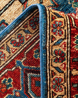 Traditional Serapi Light Blue Wool Area Rug 6' 0" x 8' 7" - Solo Rugs