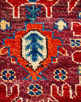 Traditional Serapi Orange Wool Area Rug 5' 9" x 7' 10" - Solo Rugs