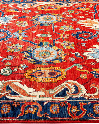 Traditional Serapi Orange Wool Area Rug 5' 11" x 8' 8" - Solo Rugs