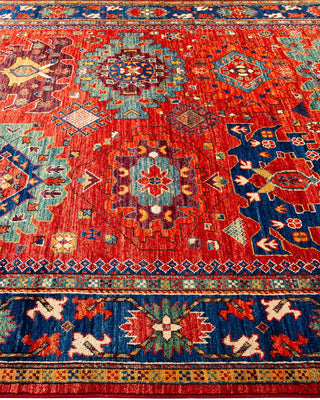Traditional Serapi Orange Wool Area Rug 5' 9" x 9' 2" - Solo Rugs