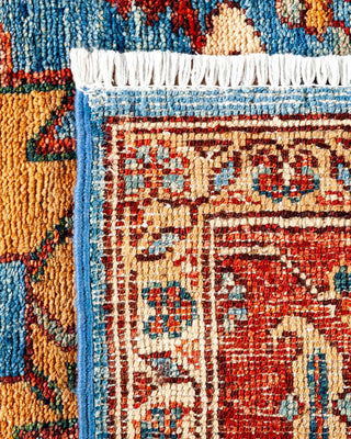 Traditional Serapi Light Blue Wool Area Rug 6' 1" x 8' 8" - Solo Rugs