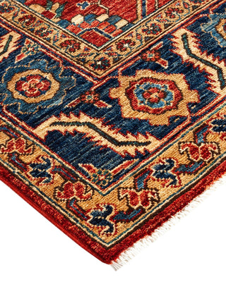 Traditional Serapi Orange Wool Area Rug 6' 0" x 9' 0" - Solo Rugs
