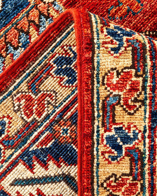 Traditional Serapi Orange Wool Area Rug 6' 0" x 9' 0" - Solo Rugs