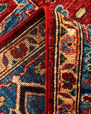 Traditional Serapi Orange Wool Area Rug 6' 1" x 8' 11" - Solo Rugs