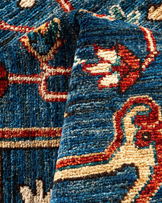 Traditional Serapi Light Blue Wool Area Rug 6' 0" x 9' 0" - Solo Rugs