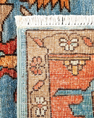 Traditional Serapi Light Blue Wool Area Rug 6' 2" x 8' 8" - Solo Rugs