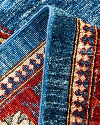 Traditional Serapi Light Blue Wool Area Rug 6' 2" x 9' 3" - Solo Rugs