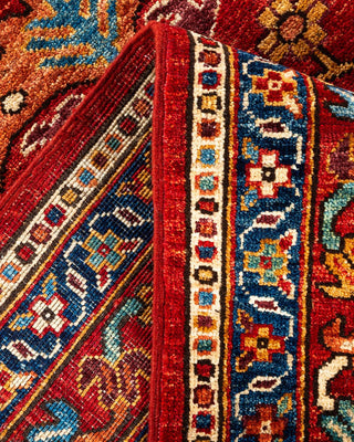 Traditional Serapi Orange Wool Area Rug 5' 0" x 6' 10" - Solo Rugs