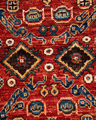 Traditional Serapi Orange Wool Area Rug 5' 0" x 8' 3" - Solo Rugs