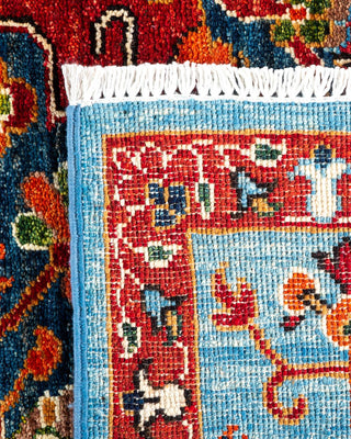 Traditional Serapi Light Blue Wool Area Rug 5' 0" x 7' 0" - Solo Rugs