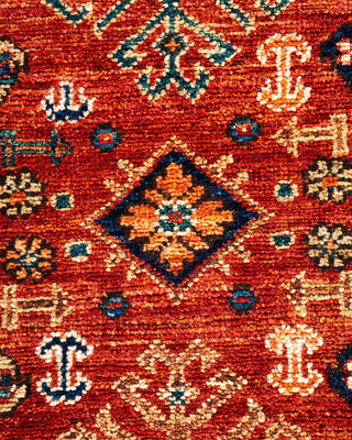 Traditional Serapi Orange Wool Area Rug 5' 2" x 8' 1" - Solo Rugs