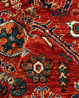 Traditional Serapi Orange Wool Area Rug 5' 2" x 8' 1" - Solo Rugs