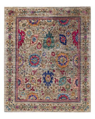 Traditional Serapi Beige Wool Area Rug 5' 3" x 6' 4" - Solo Rugs