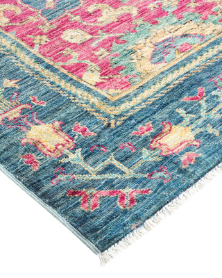 Traditional Serapi Purple Wool Area Rug 4' 10" x 6' 5" - Solo Rugs