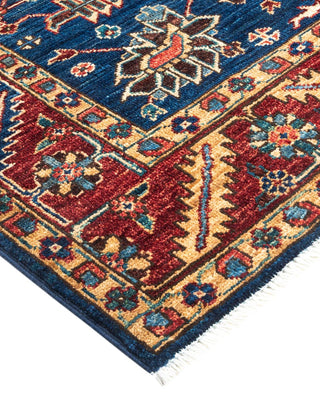 Traditional Serapi Blue Wool Area Rug 5' 1" x 7' 3" - Solo Rugs