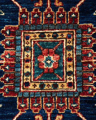 Traditional Serapi Blue Wool Area Rug 5' 1" x 7' 3" - Solo Rugs