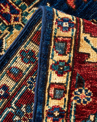 Traditional Serapi Blue Wool Area Rug 5' 1" x 7' 3" - Solo Rugs