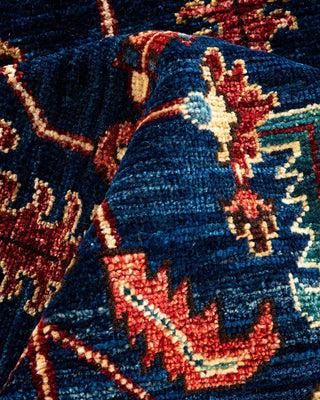 Traditional Serapi Blue Wool Area Rug 5' 1" x 7' 3" - Solo Rugs