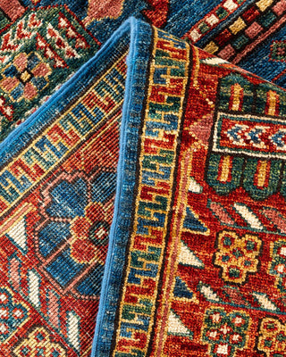 Traditional Serapi Light Blue Wool Area Rug 5' 3" x 11' 8" - Solo Rugs
