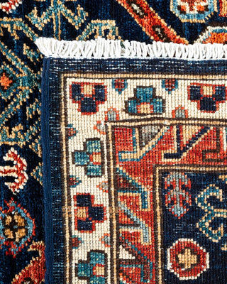 Traditional Serapi Blue Wool Area Rug 5' 1" x 6' 9" - Solo Rugs