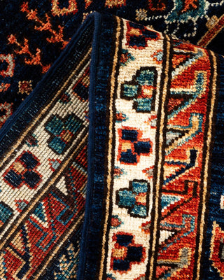 Traditional Serapi Blue Wool Area Rug 5' 1" x 6' 9" - Solo Rugs