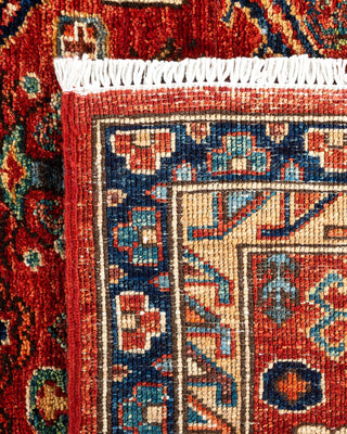 Traditional Serapi Orange Wool Area Rug 5' 0" x 6' 5" - Solo Rugs