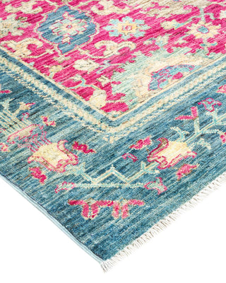Traditional Serapi Purple Wool Area Rug 4' 8" x 6' 1" - Solo Rugs