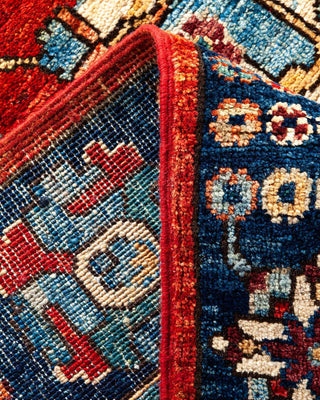 Traditional Serapi Orange Wool Area Rug 4' 0" x 6' 1" - Solo Rugs