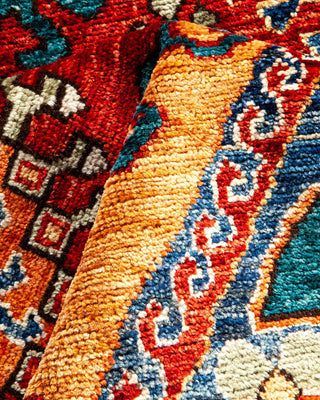 Traditional Serapi Orange Wool Runner 4' 0" x 9' 11" - Solo Rugs