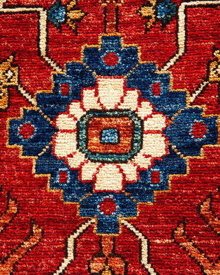 Traditional Serapi Orange Wool Runner 4' 2" x 11' 5" - Solo Rugs