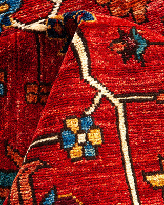 Traditional Serapi Orange Wool Runner 4' 2" x 11' 5" - Solo Rugs
