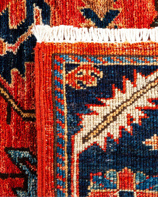 Traditional Serapi Orange Wool Runner 4' 1" x 11' 3" - Solo Rugs