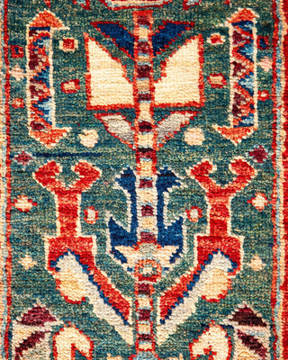 Traditional Serapi Orange Wool Runner 4' 2" x 12' 4" - Solo Rugs