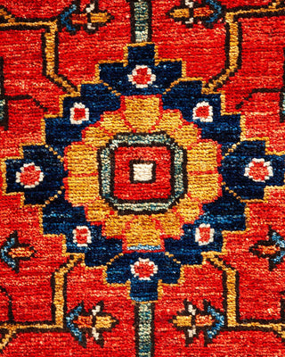 Traditional Serapi Orange Wool Runner 4' 2" x 11' 8" - Solo Rugs