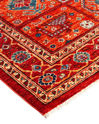 Traditional Serapi Orange Wool Runner 4' 2" x 13' 4" - Solo Rugs