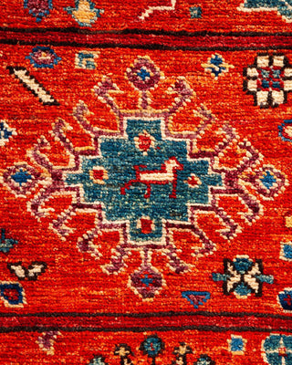 Traditional Serapi Orange Wool Runner 4' 2" x 13' 4" - Solo Rugs
