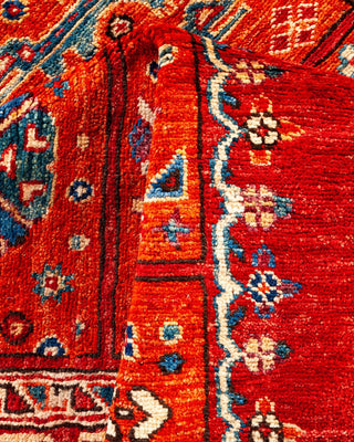 Traditional Serapi Orange Wool Runner 4' 2" x 13' 4" - Solo Rugs