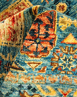 Traditional Serapi Light Blue Wool Area Rug 2' 9" x 4' 0" - Solo Rugs