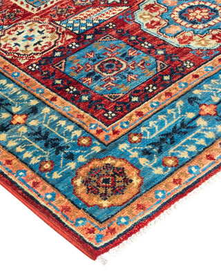 Traditional Serapi Orange Wool Area Rug 3' 3" x 4' 8" - Solo Rugs